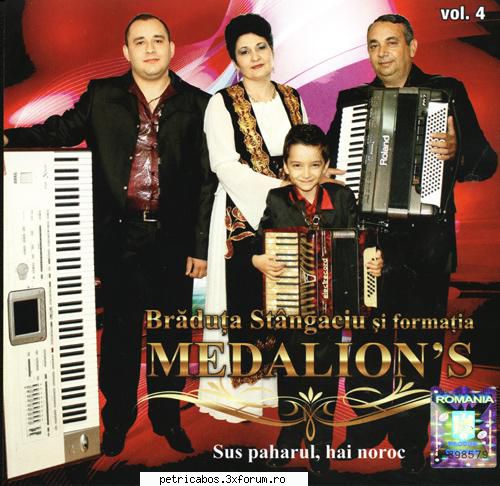braduta stangaciu si formatia medalion`s - sus paharul, hai noroc 2011 (cd original)  100%  
 
 
01